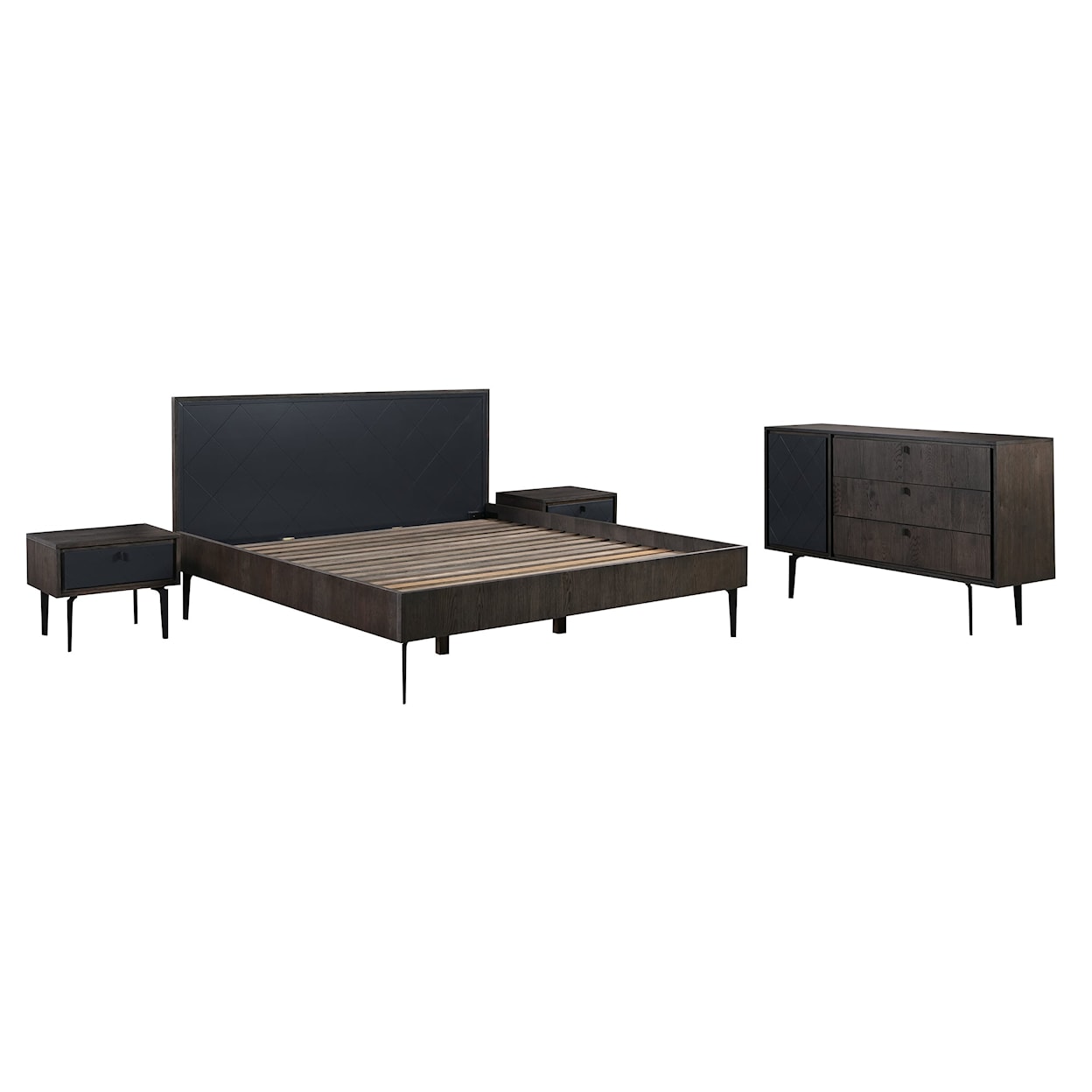 Armen Living Cross 4-Piece King Bedroom Set