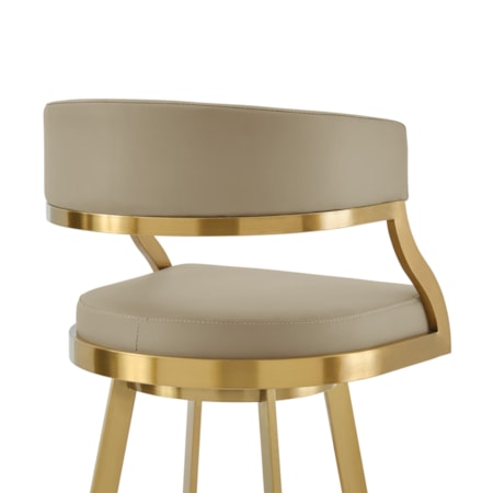 Gold Stainless Steel Swivel Barstool