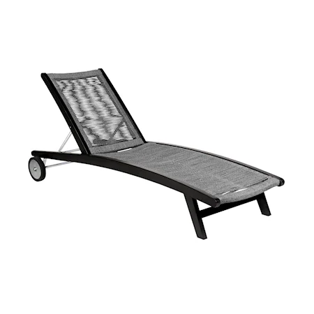 Contemporary Adjustable Outdoor Chaise Lounge Chair