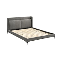 Contemporary Queen Upholstered Platform Bed