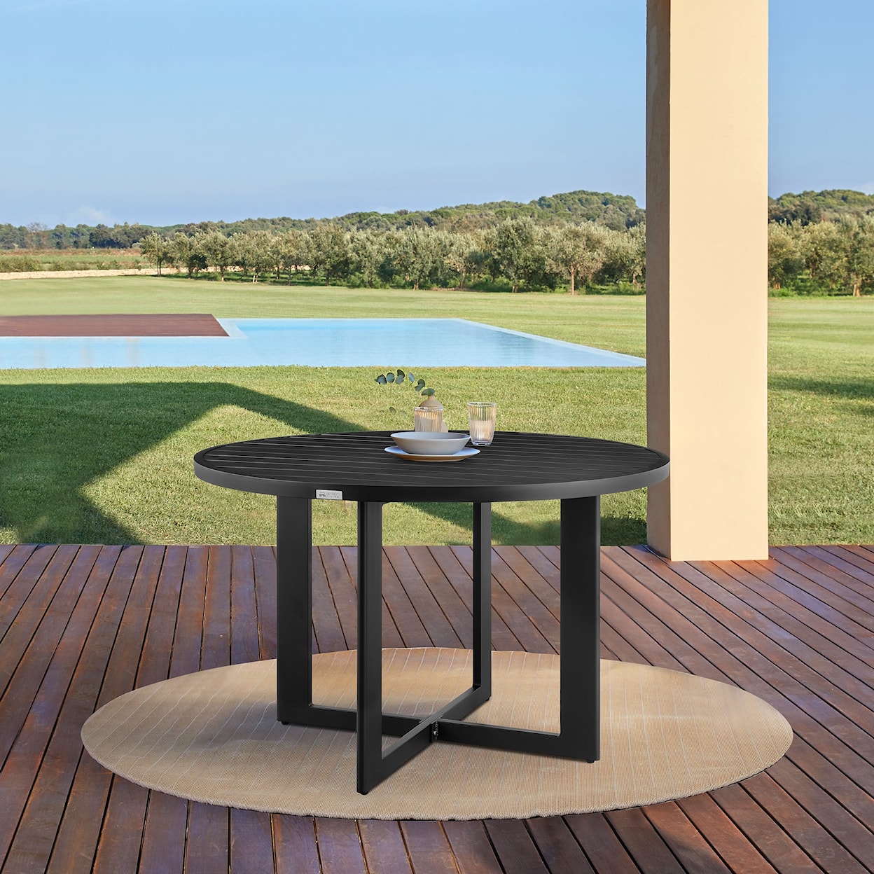 Armen Living Grand Outdoor Dining Table