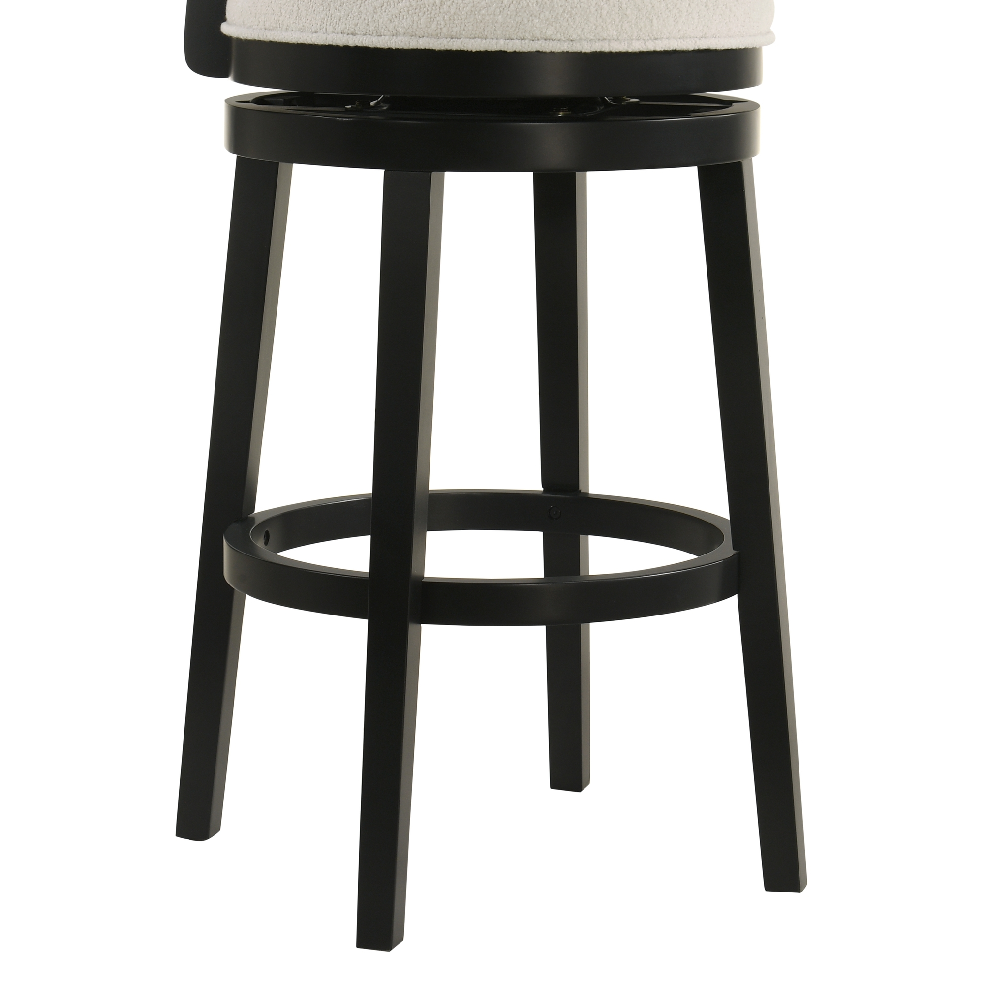 Armen Living Noely Upholstered Round Swivel Barstool