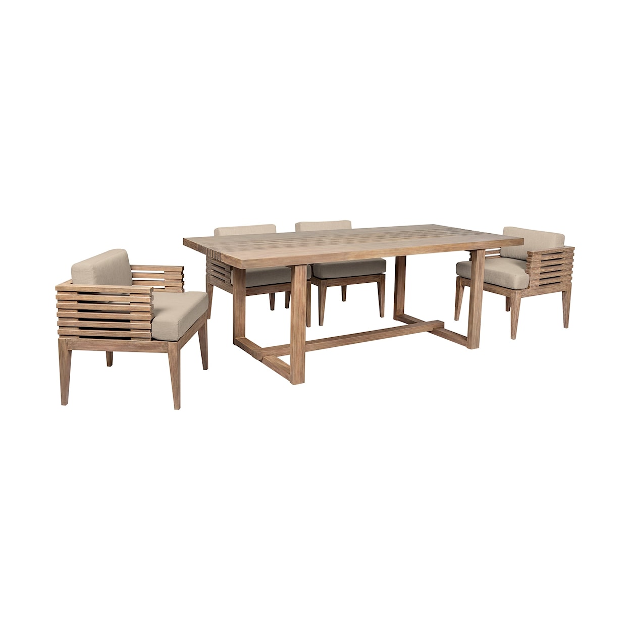 Armen Living Vivid Outdoor 5-Piece Dining Set