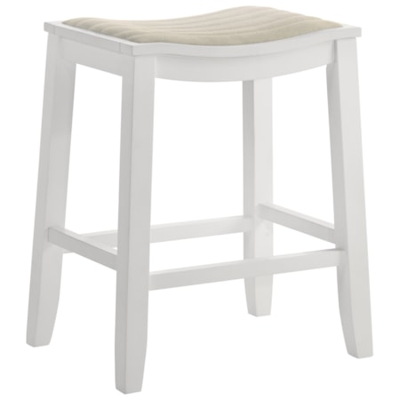 Backless Counter Stool w/Upholstered Seat