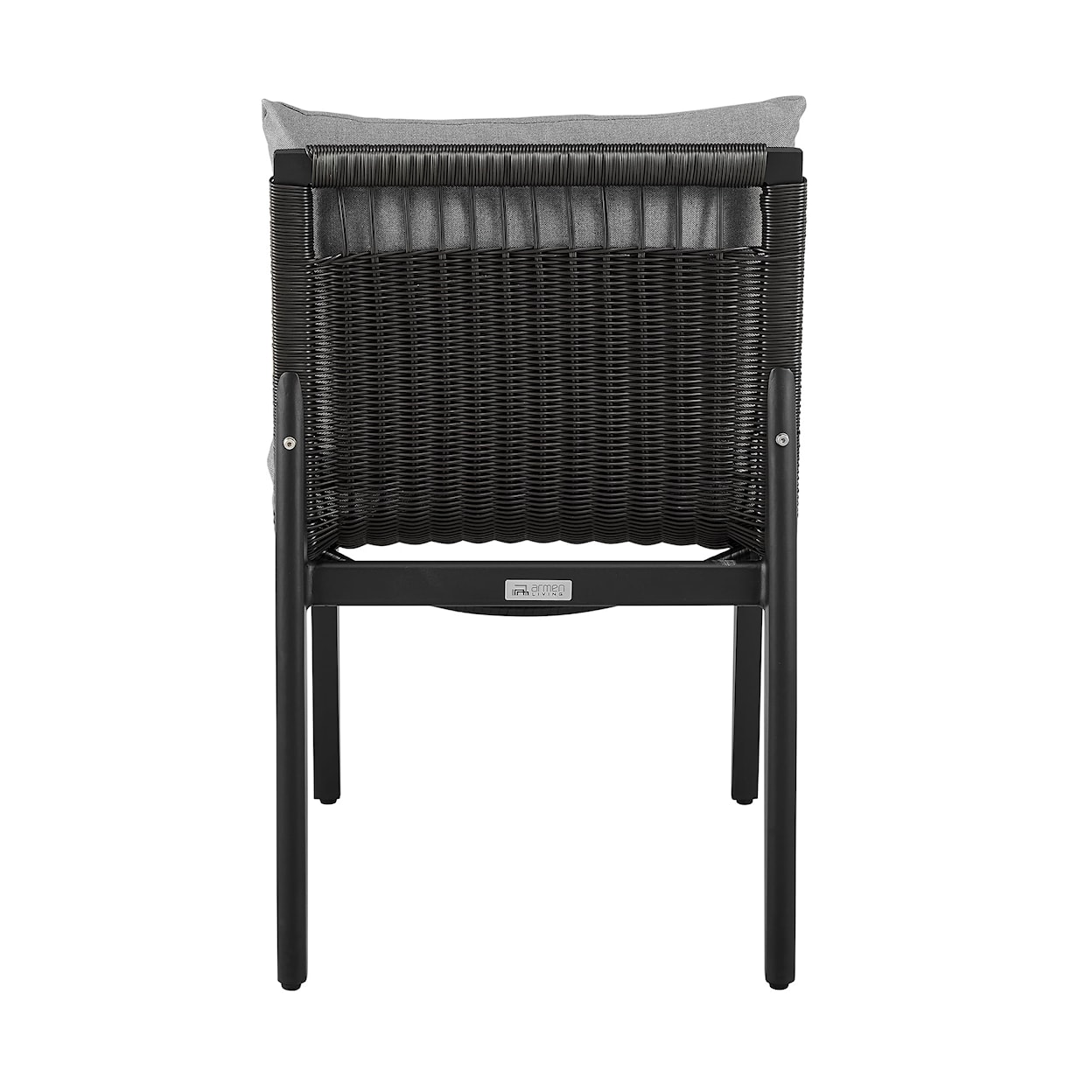 Armen Living Grand Set of 2 Outdoor Dining Chairs