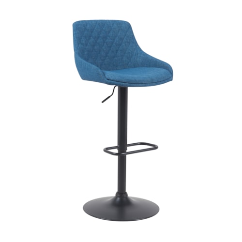Contemporary Upholstered Adjustable Swivel Barstool with Pedestal Base