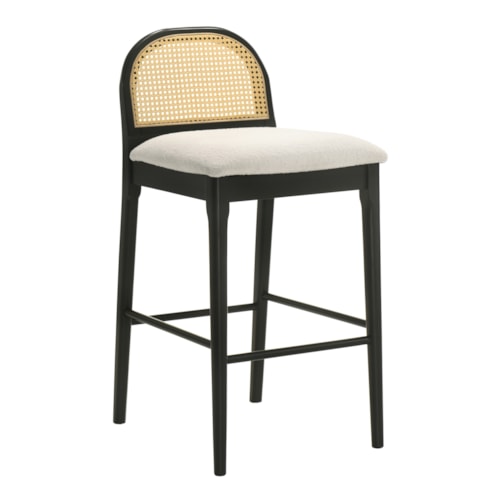 Modern Farmhouse Barstool with Upholstered Seat