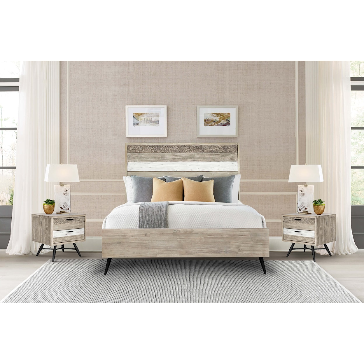 Armen Living Bridges 3pc Bedroom Set