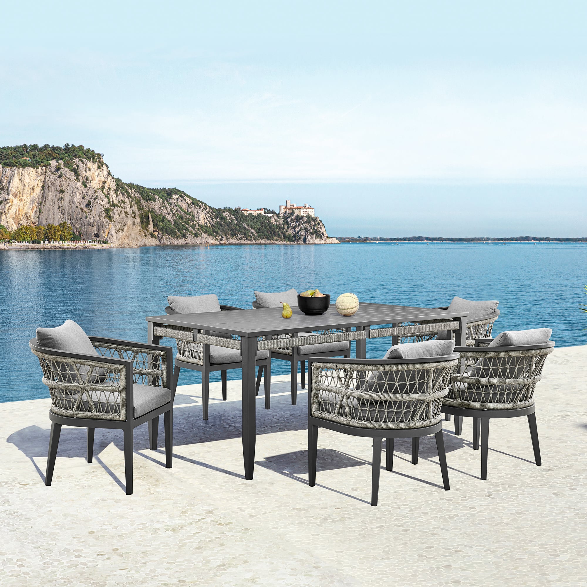 Armen Living Zella Outdoor Dining Table