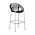 Armen Living Acapulco Casual 26" Indoor/Outdoor Counter Stool with Grey Rope