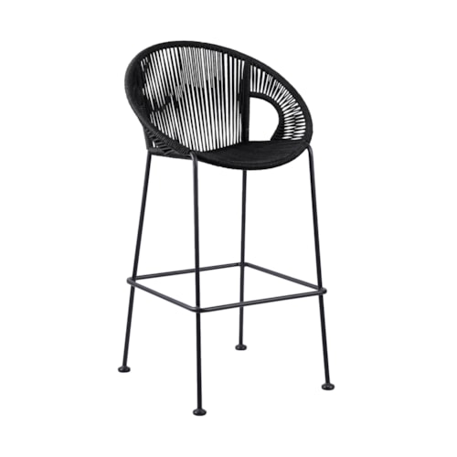 Casual 26" Indoor/Outdoor Counter Height Stool with Black Rope