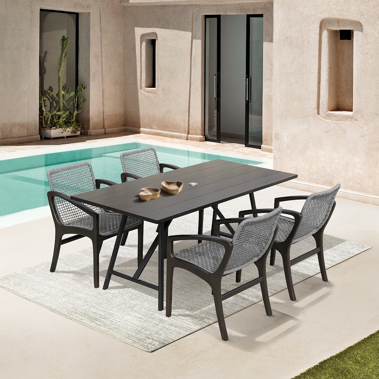 Armen Living Brighton / Koala Outdoor Dining Set