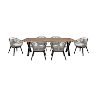 Contemporary 5 Piece Outdoor Dining Set