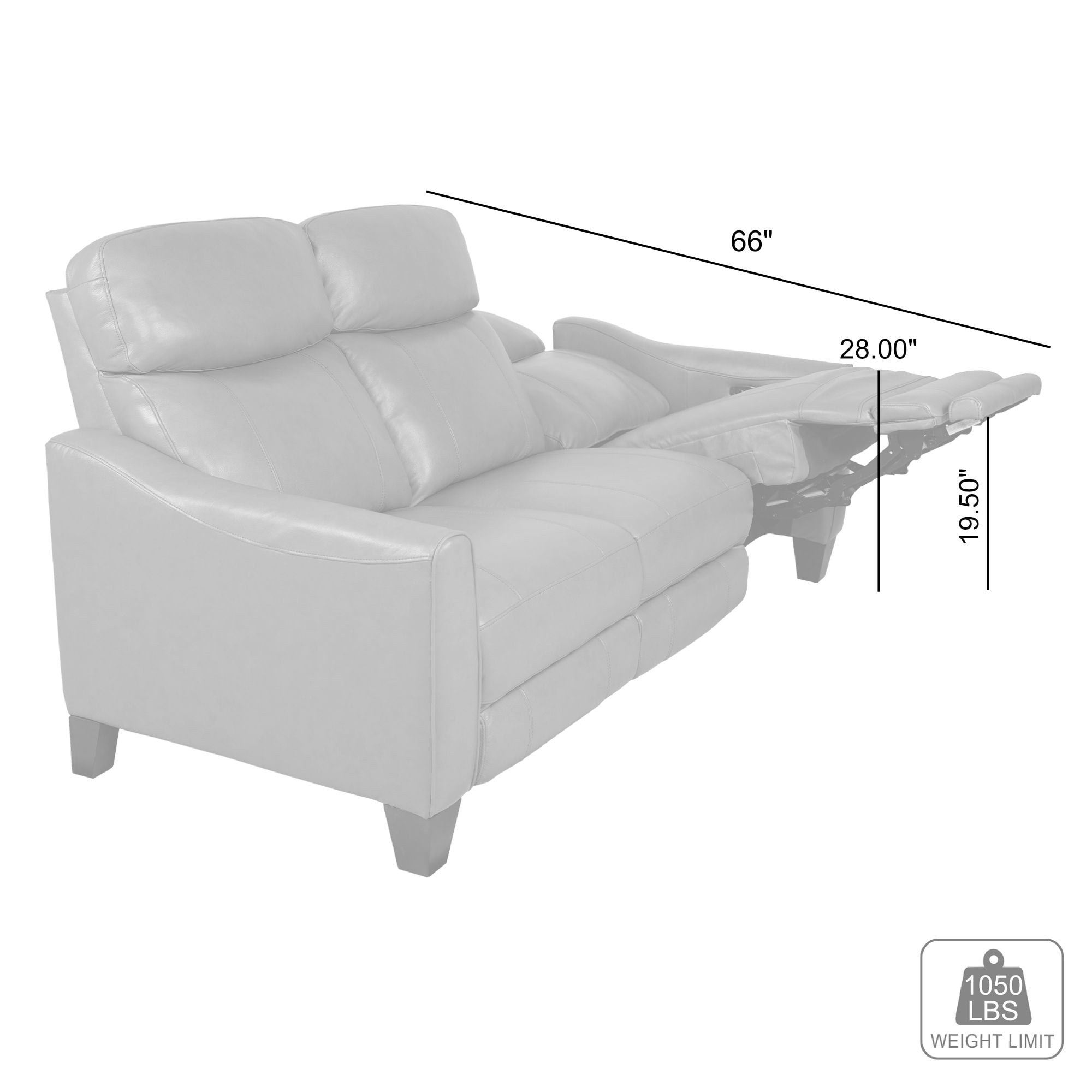 Armen Living Milos Power Reclining Sofa