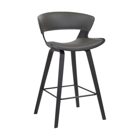 Faux Leather Counter Stool