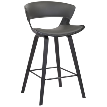 Faux Leather Counter Stool