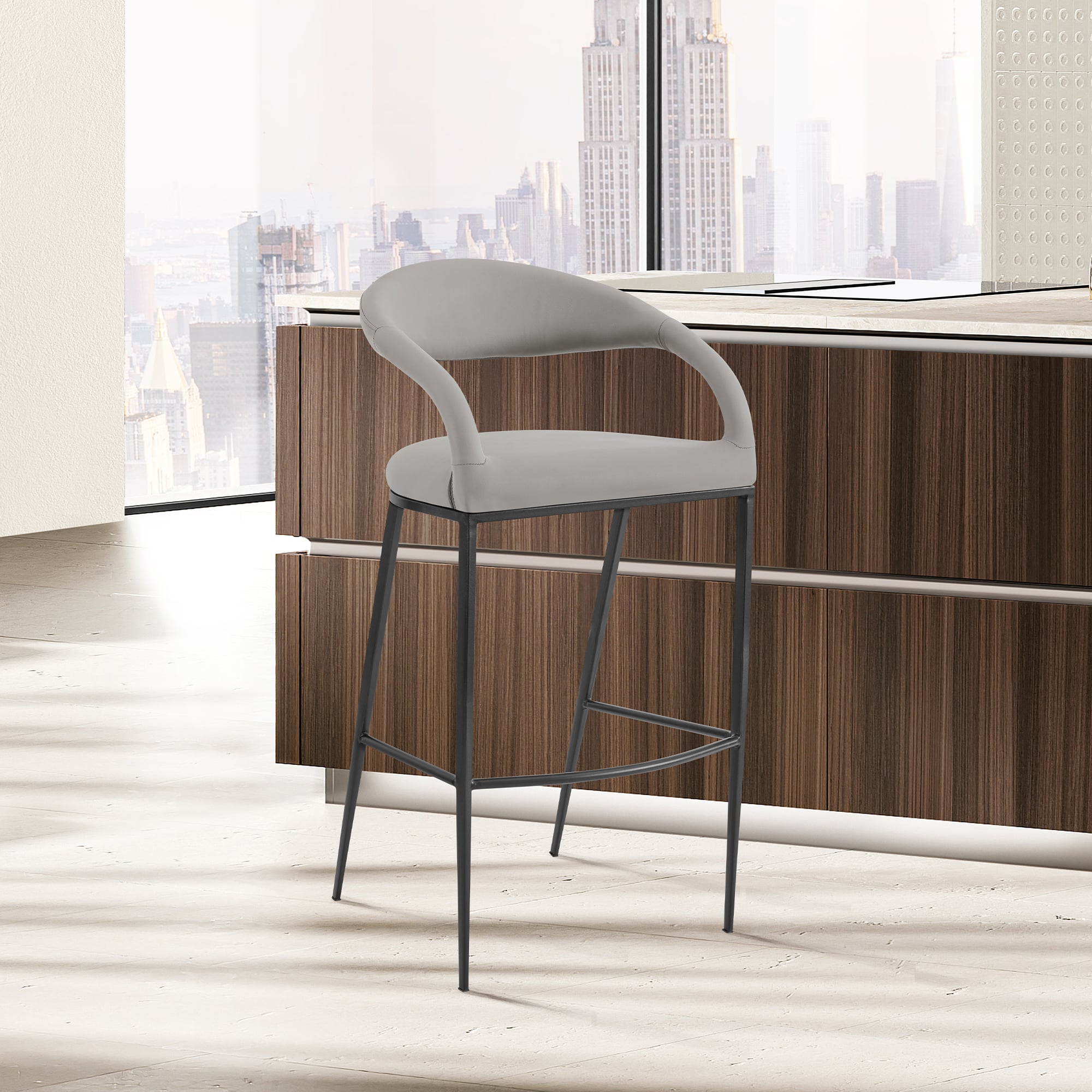 Armen Living Ramona Fixed Counter-Height Stool