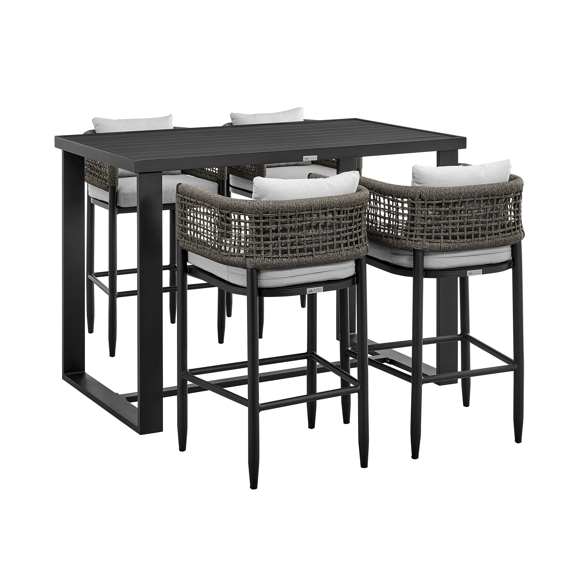 Alegria SETODAFBL30 Contemporary 5-Piece Outdoor Bar Table 