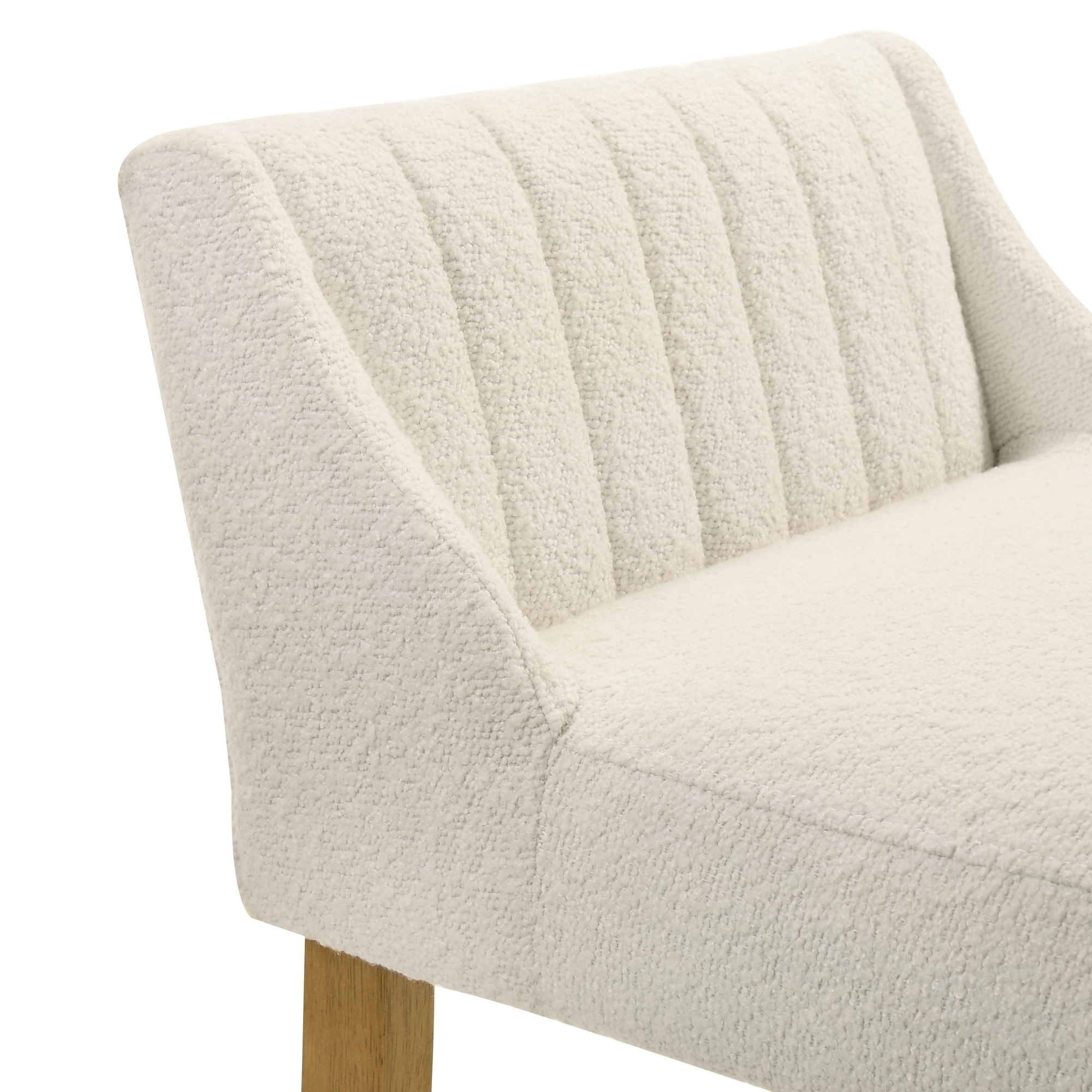 Armen Living Fauna Upholstered Counter Stool w/Channel Tufting