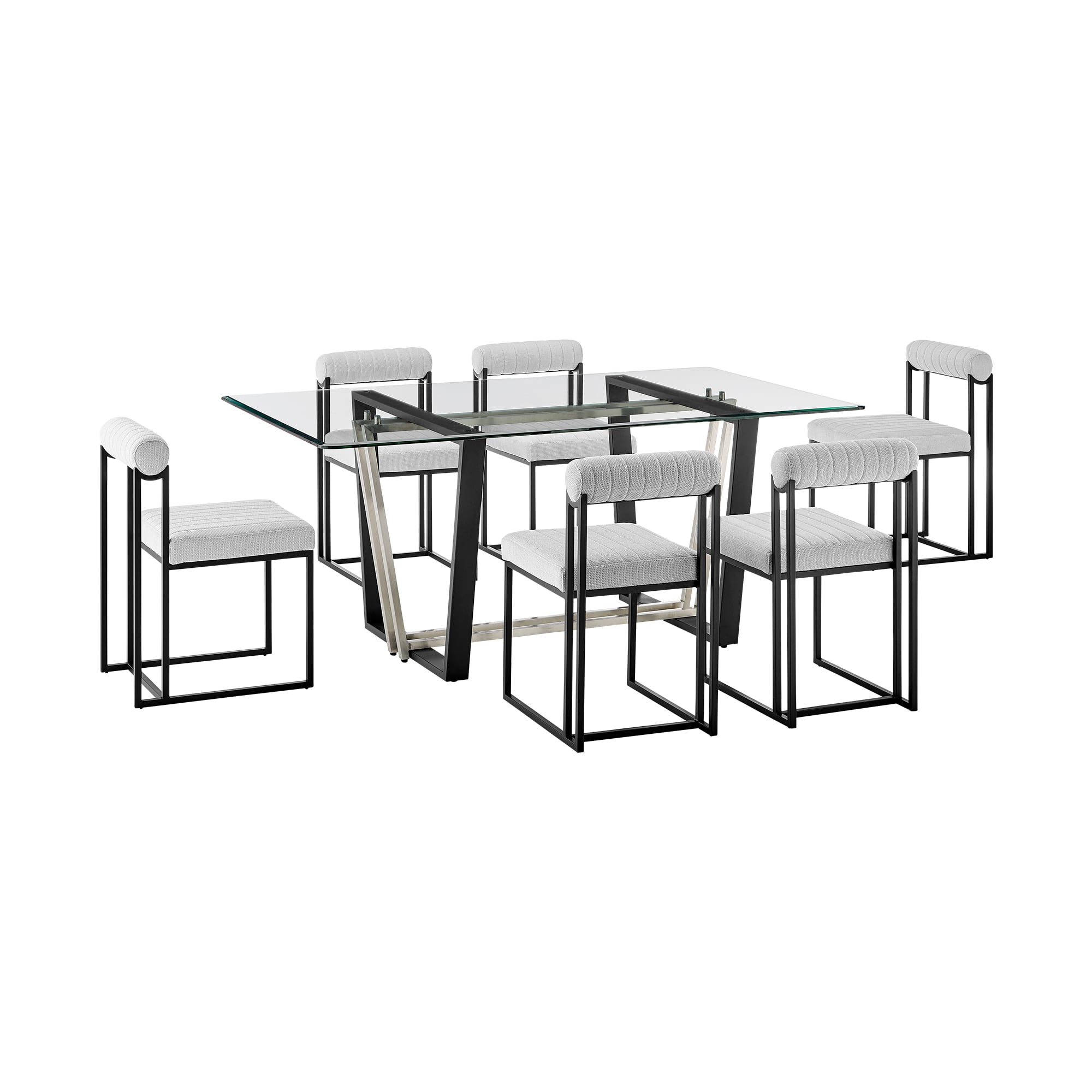 Armen Living Kai / Anastasia 7-Piece Dining Set