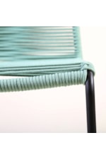 Armen Living Shasta Shasta Outdoor Metal and Rope Stackable Dining Chair - Set of 2