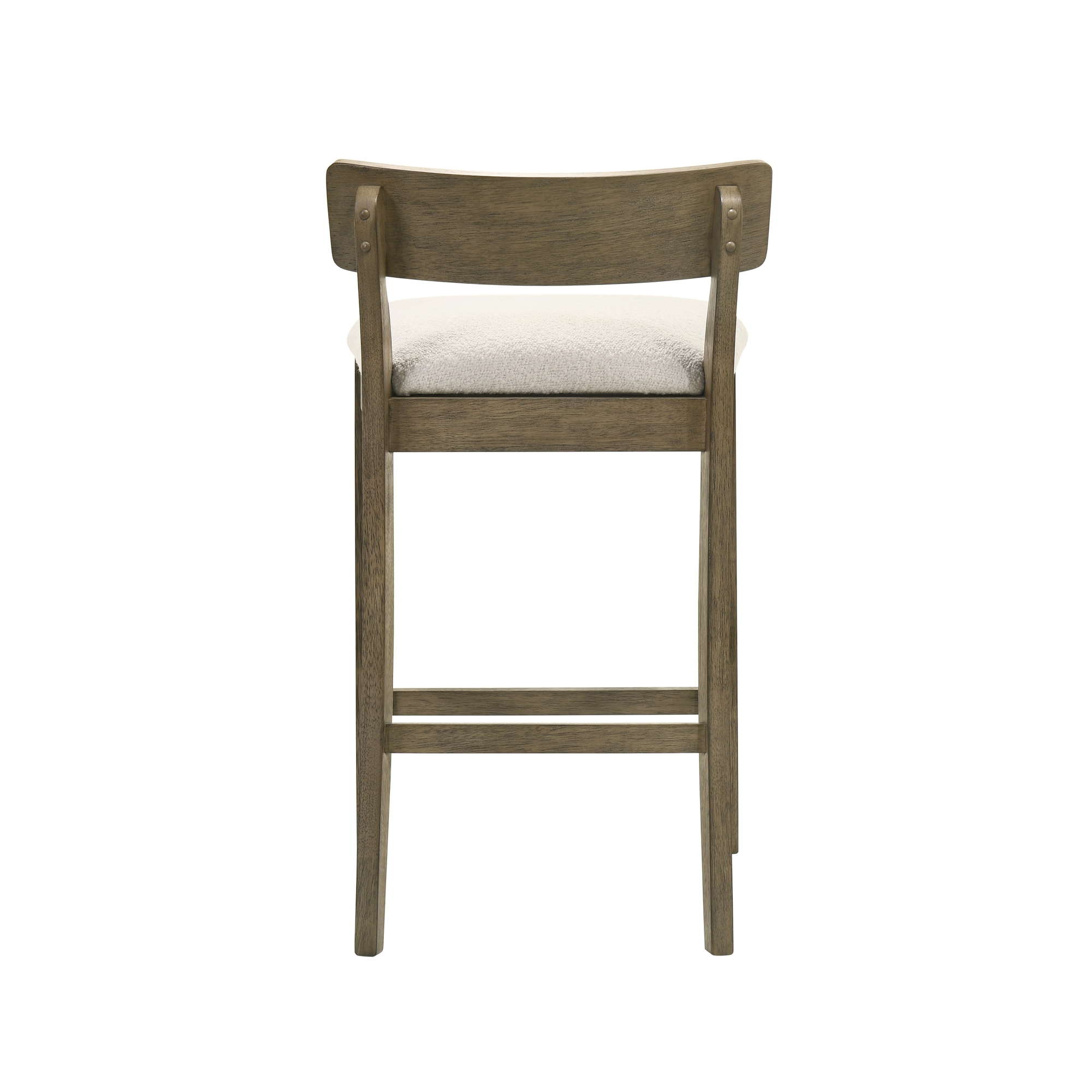 Upholstered Low-Back Fixed Counter Stool