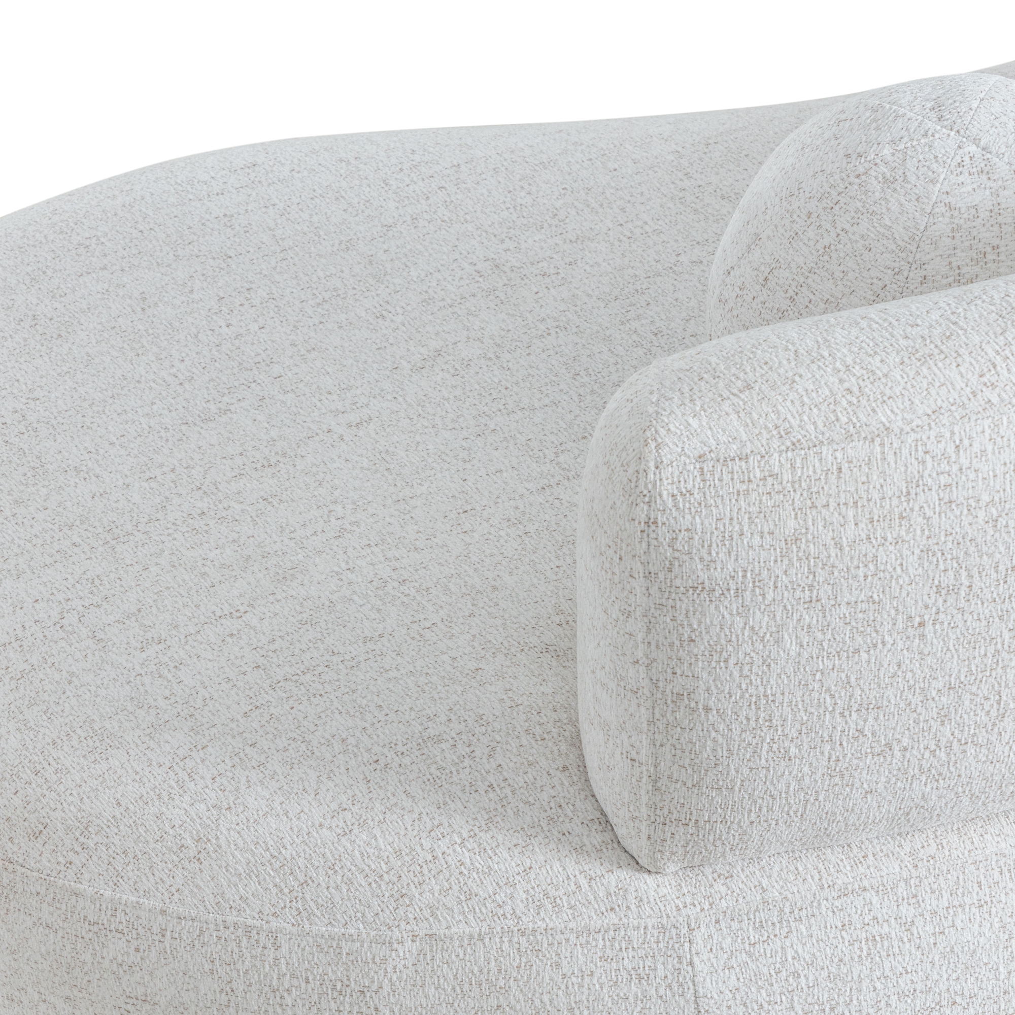 Armen Living Oakland Armless Oval Lounge Sofa