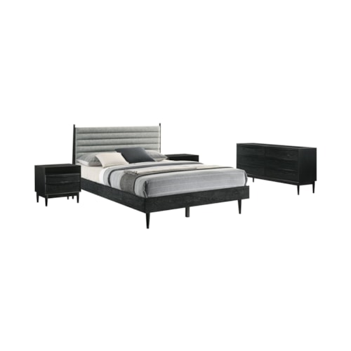 Contemporary Queen 4-Piece Wood Bedroom Set
