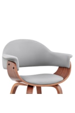 Armen Living Adalyn Contemporary Upholstered Dining Chair with Faux Leather