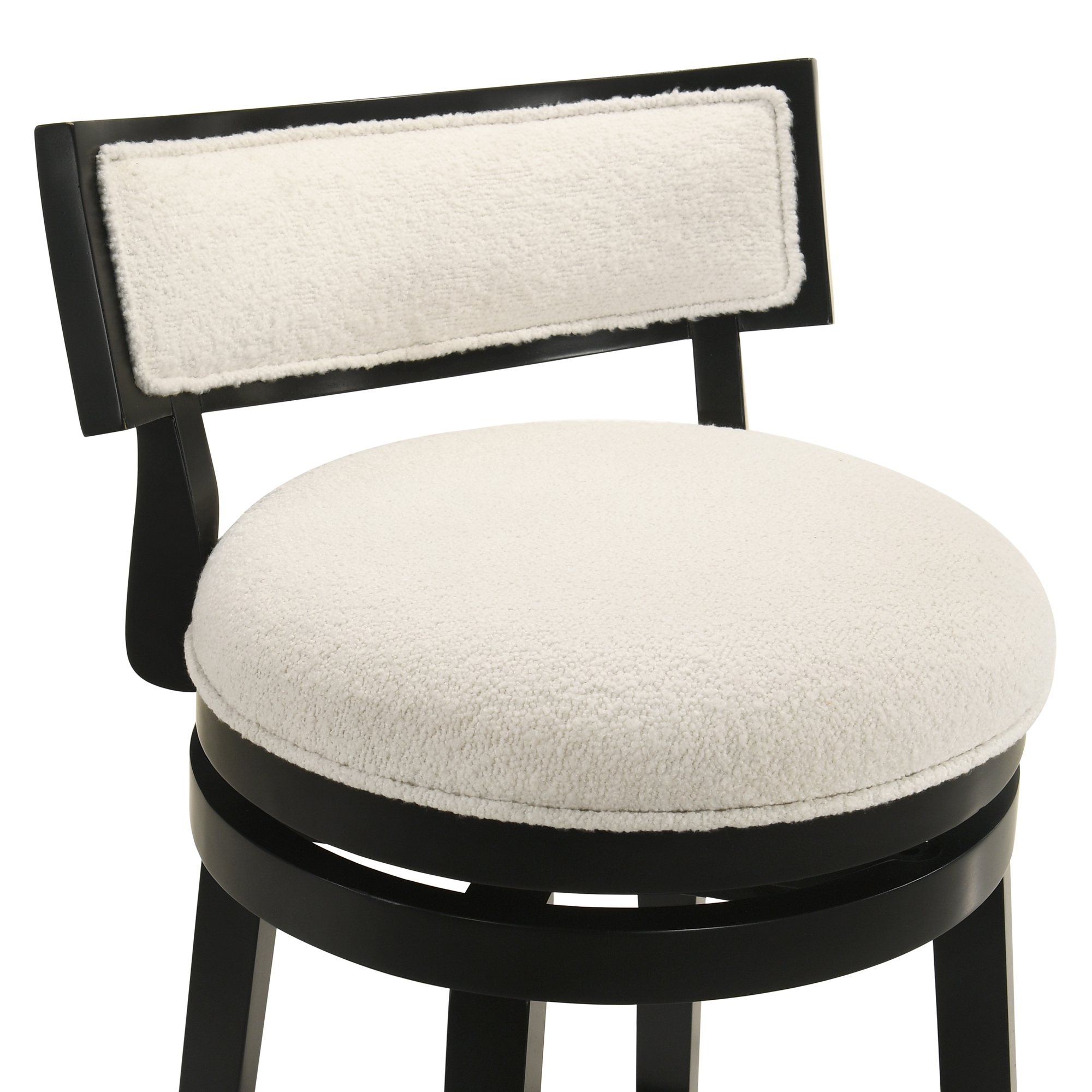 Armen Living Noely Upholstered Round Swivel Counter Stool