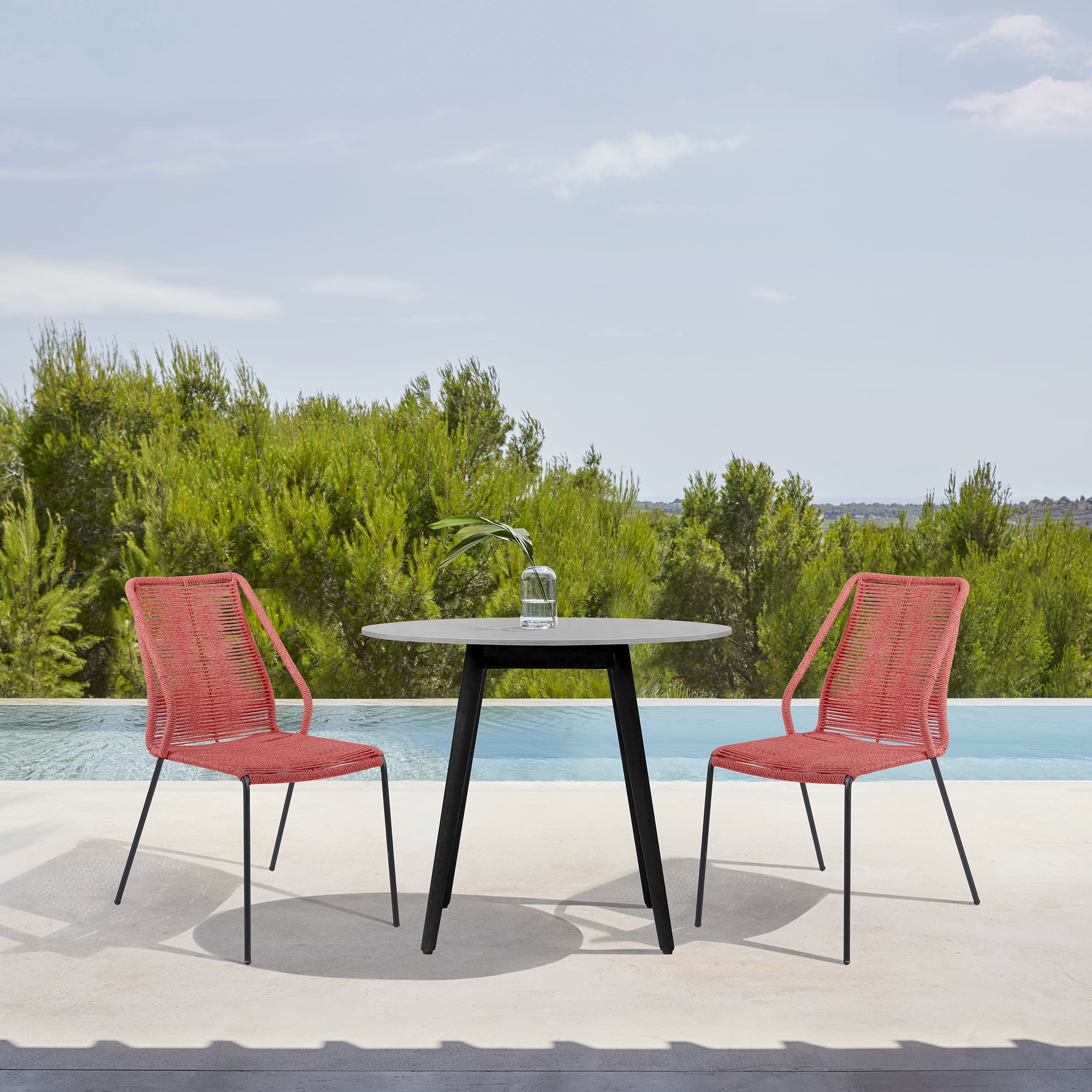 Armen Living Kylie / Clip 3-Piece Outdoor Dining Set