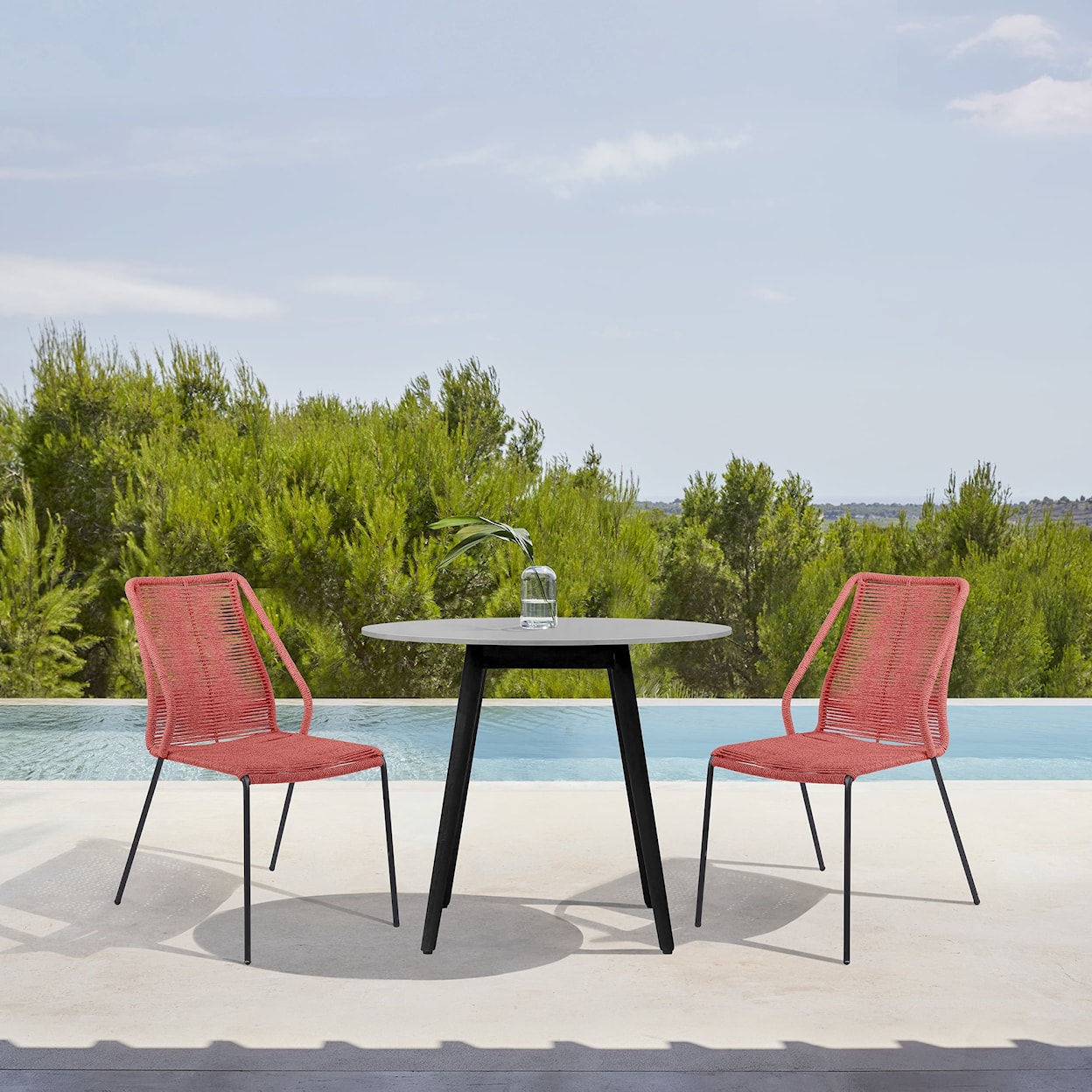 Armen Living Syndey / Clip 3-Piece Outdoor Dining Set