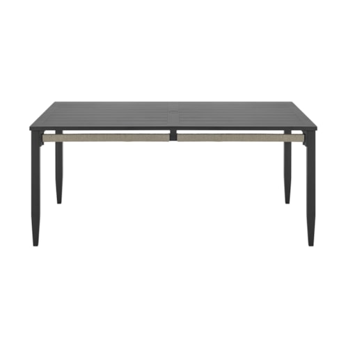 Contemporary Outdoor Dining Table with Water and UV Resistant Tabletop