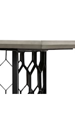 Armen Living Solange Solange Concrete and Black Metal Rectangular Dining Table