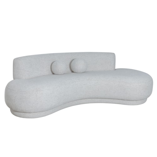 Modern Casual Armless Oval Lounge Sofa
