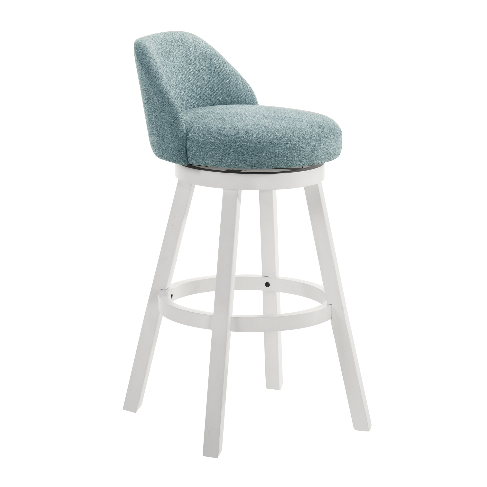 Low Curved-Back Swivel Barstool