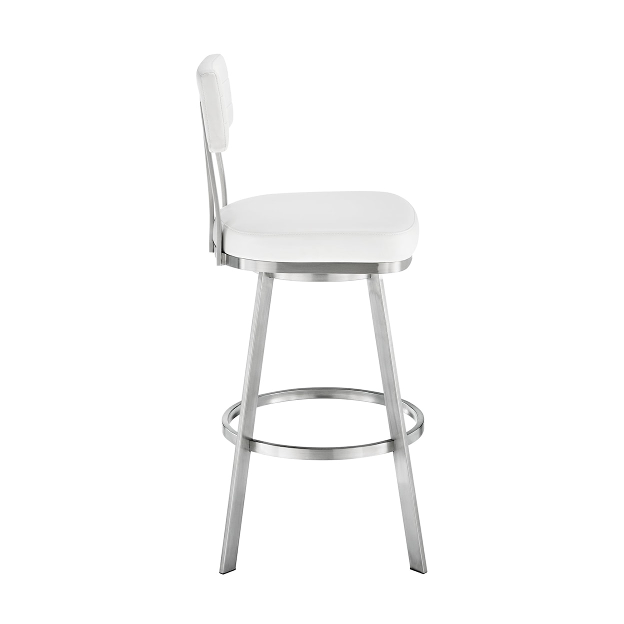 Armen Living Benjamin White Barstool