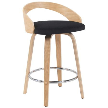 Open-Back Swivel Counter Stool