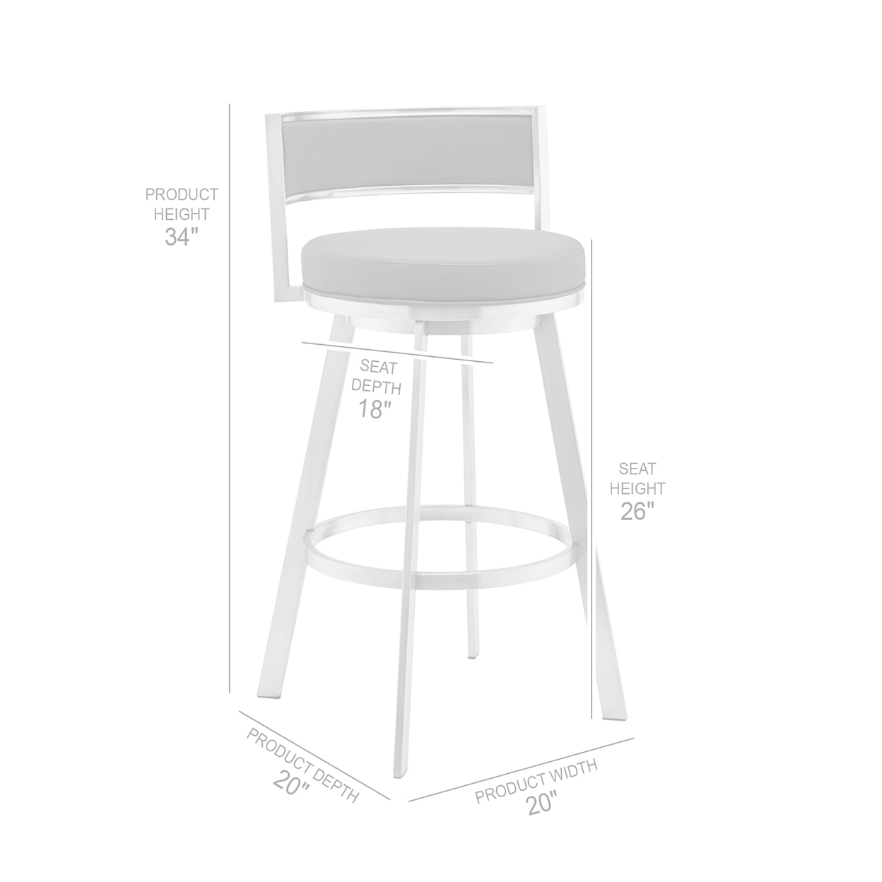 Armen Living Naomi & Roman 5 PC Dining Set