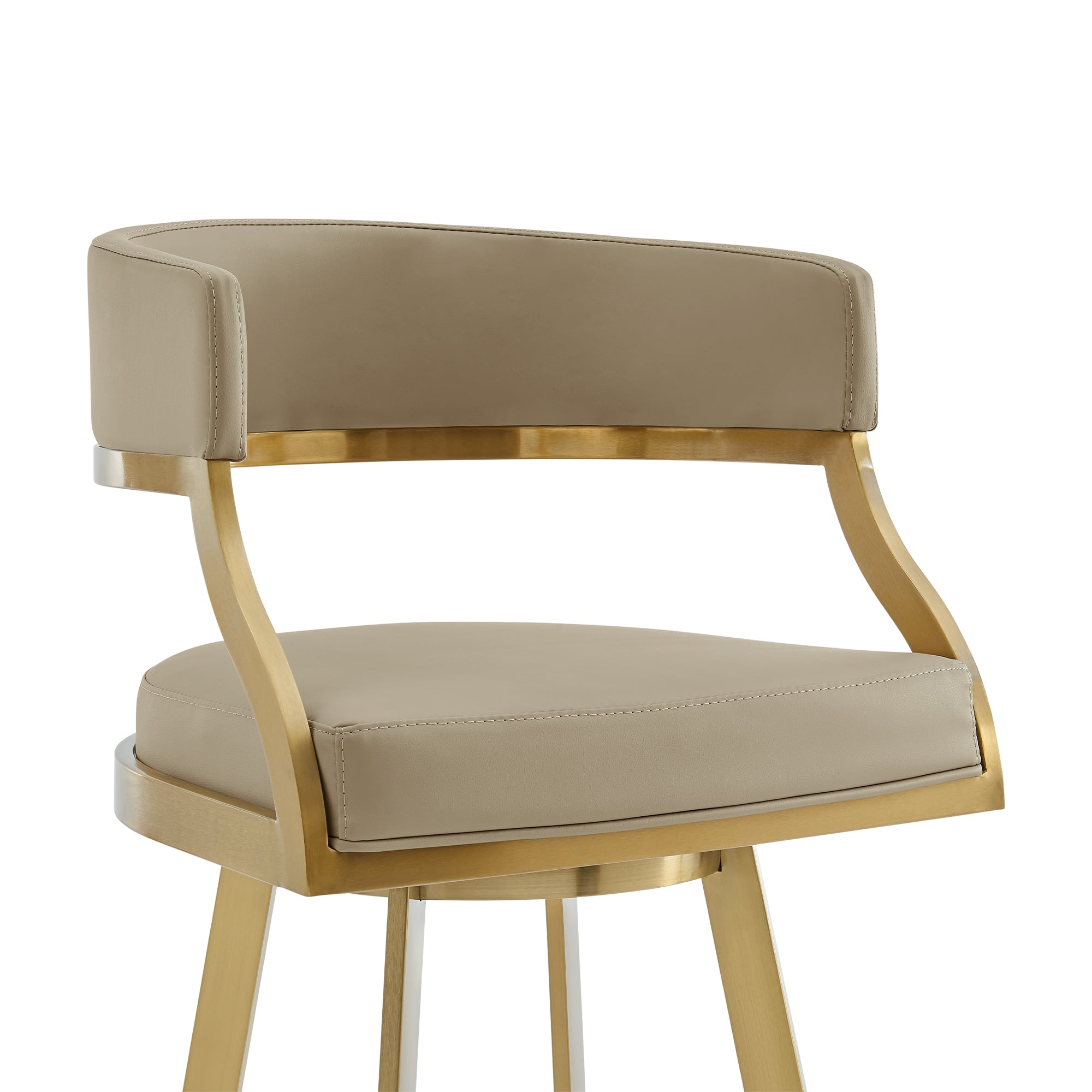 Gold Stainless Steel Swivel Barstool