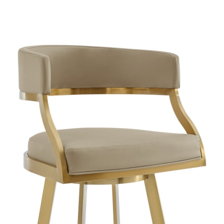 Gold Stainless Steel Swivel Barstool