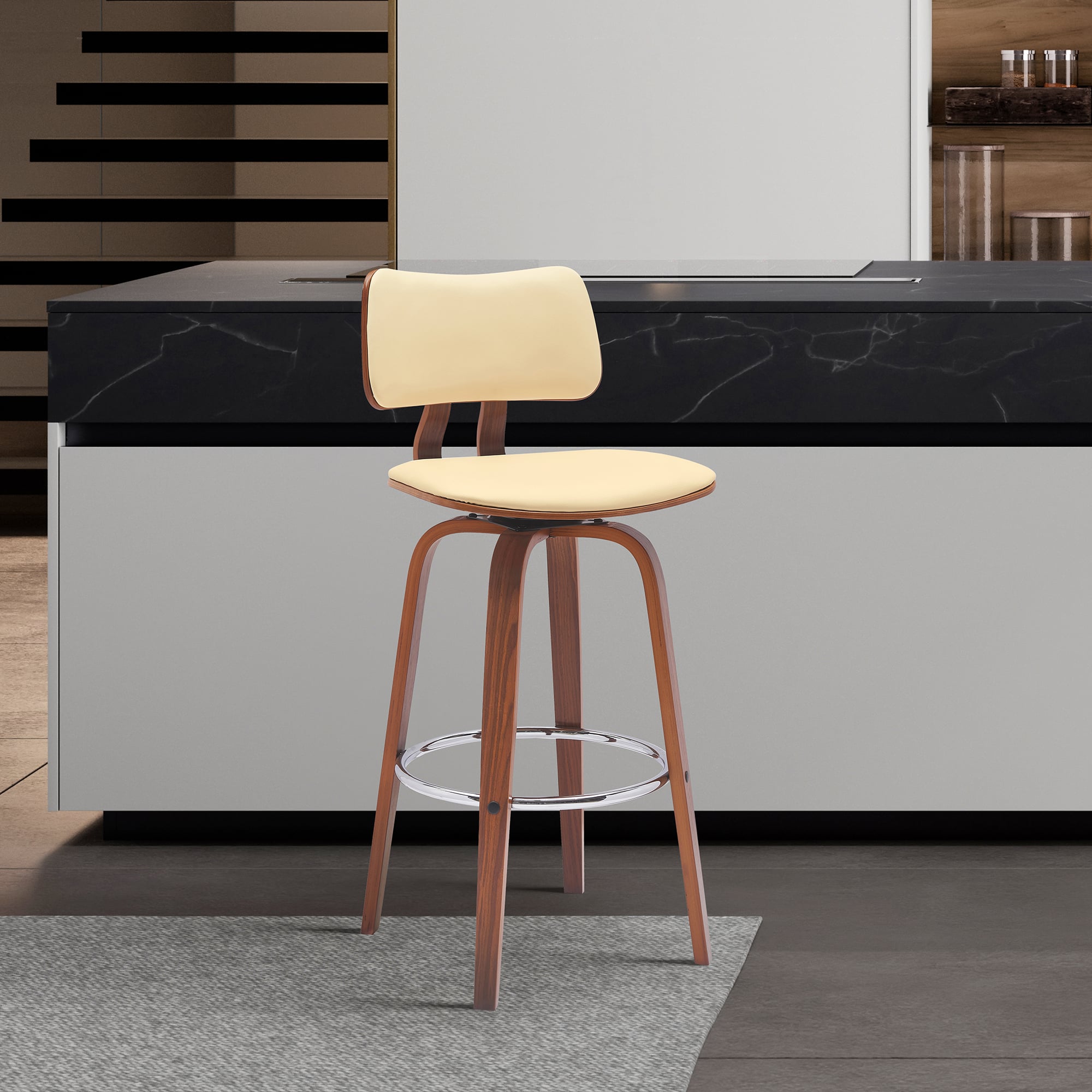 Armen Living Pico Swivel Bar Stool