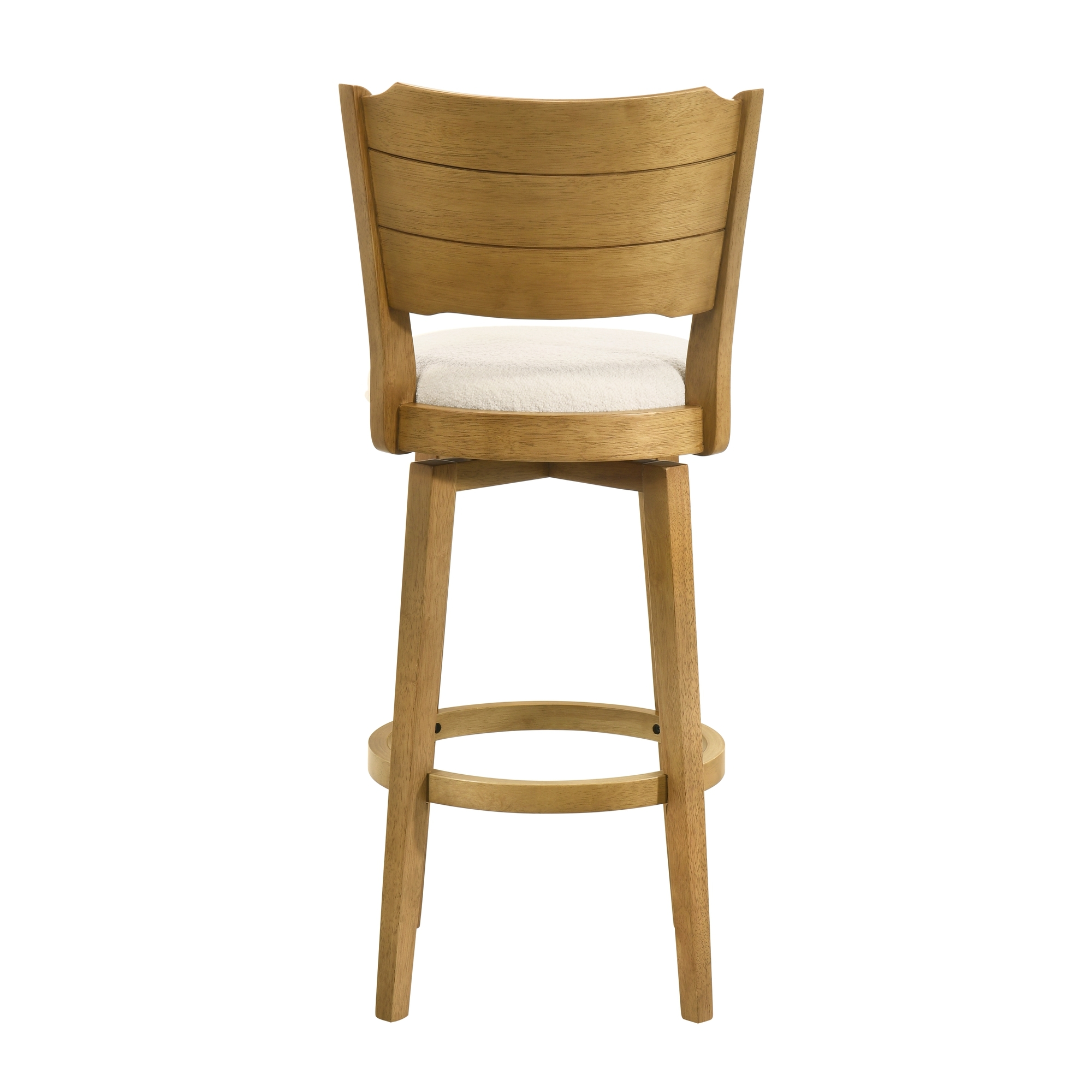 Wooden Swivel Barstool w/Uph. Seat