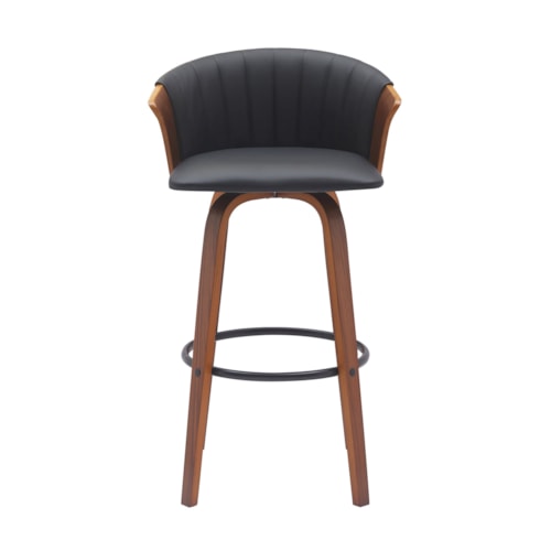 Contemporary Upholstered Swivel Bar Stool