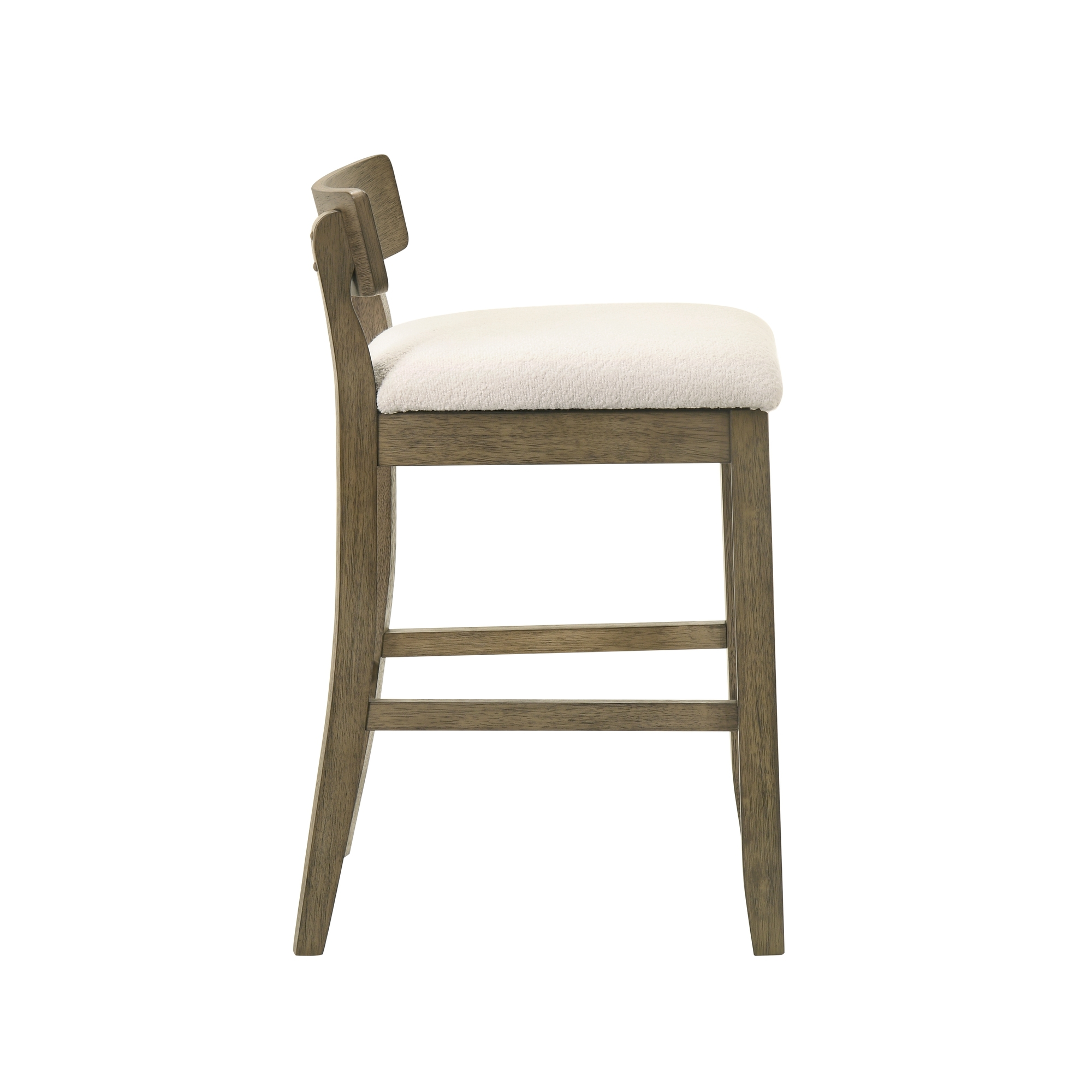Upholstered Low-Back Fixed Counter Stool