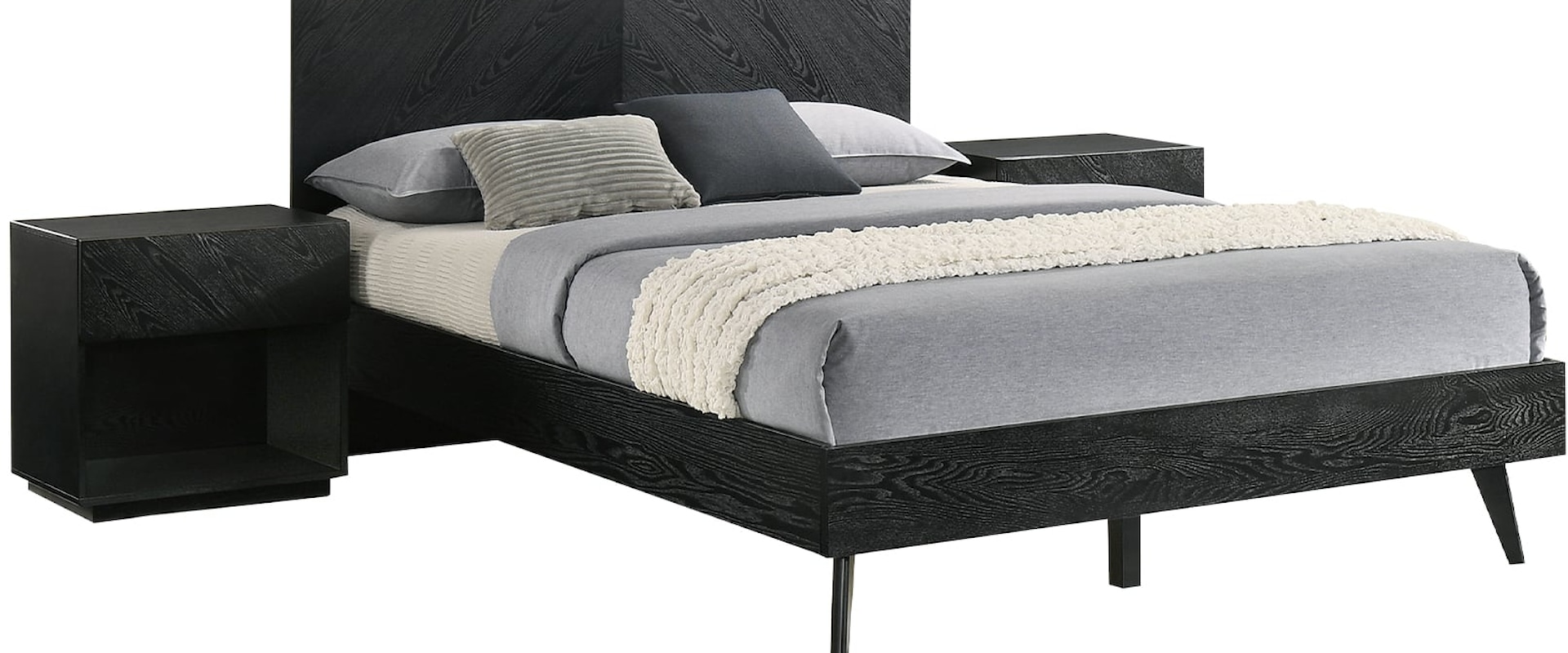 Contemporary Queen 3-Piece Wood Bedroom Set