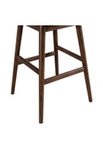 Armen Living Sadie Contemporary Upholstered Solid Wood Swivel Barstool