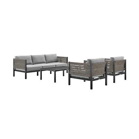 Contemporary 4-Piece Outdoor Patio Furniture Set
