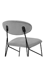 Armen Living Alice Set of 2 Contemporary Side Chairs with Minimalist Design