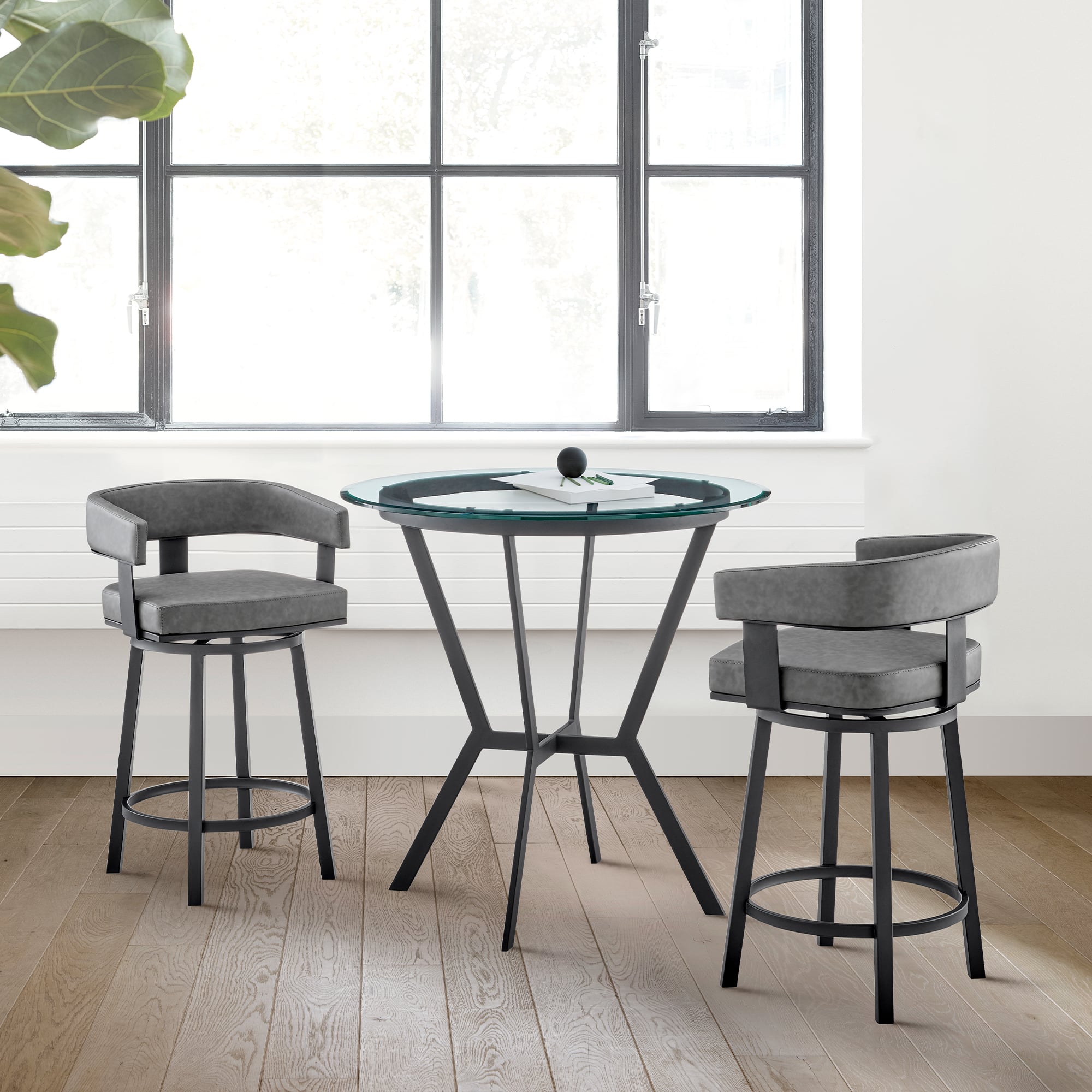 Armen Living Naomi & Lorin 3 PC Dining Set